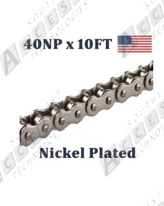 Chain 40np-1 #40 Nickel Plated Roller Chain