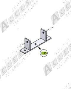 DoorKing 1100-107 Rail End Bracket Assembly