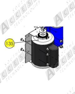 DoorKing 1601-155 1/2 HP Dual Pulley Motor Assembly