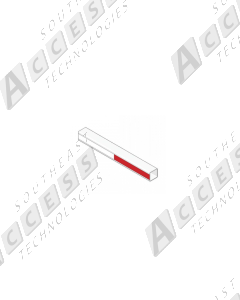 DoorKing 1601-472 6ft Plastic Barrier Arm Assembly with Red/White Tape