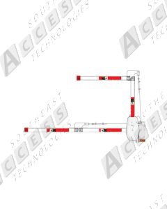 DoorKing 1601-812 12ft Folding Aluminum Octagonal Barrier Arm