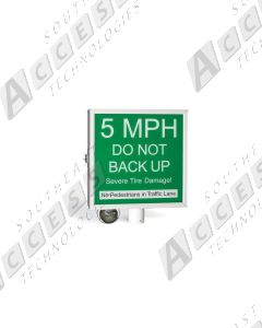 DoorKing 1615-034 High-Visibility Green Warning Sign Panel