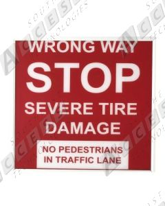 DoorKing 1615-035 Red Auto-Spike Warning Sign Replacement Panel