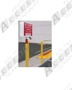 DoorKing 1615-081 Dual-Sided Red Traffic Warning Sign