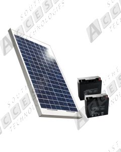 DoorKing 2000-070 10W Solar Panel Kit with Dual 18Ah Batteries