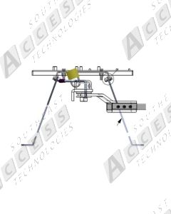 DoorKing 2600-761 Right Leg Base Plate Surface Mount