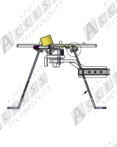 DoorKing 2600-781 Left Leg Plated 605/610