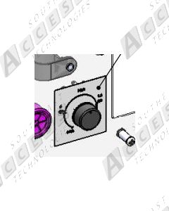 DoorKing 9210-255 1/4" Shaft Control Knob Set Screw Type
