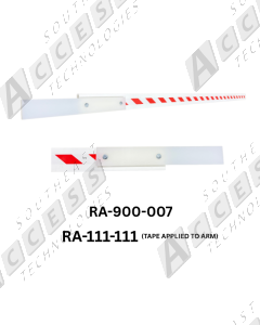 900-007 12' White Vinyl Gate Arm with Lexan Mount