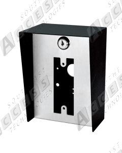 Seco-Larm BP-611 5" x 7" Steel Post Mount Box with Mullion Cutout
